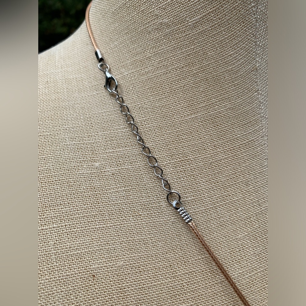 Handmade Honey Resin Dagger Crystal Amulet Necklace & Butterfly Charm - Picture 6 of 9